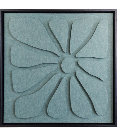 Cavo design schilderij Flower PET-vilt Eucalyptus lijst zwart