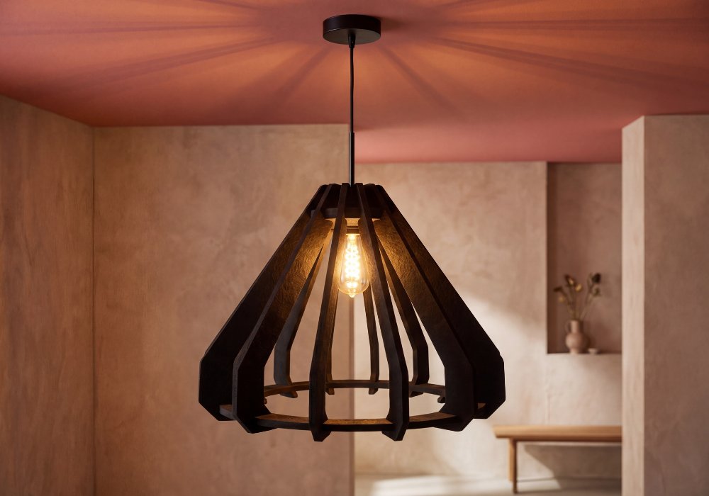 Hangende lamp van PET-vilt