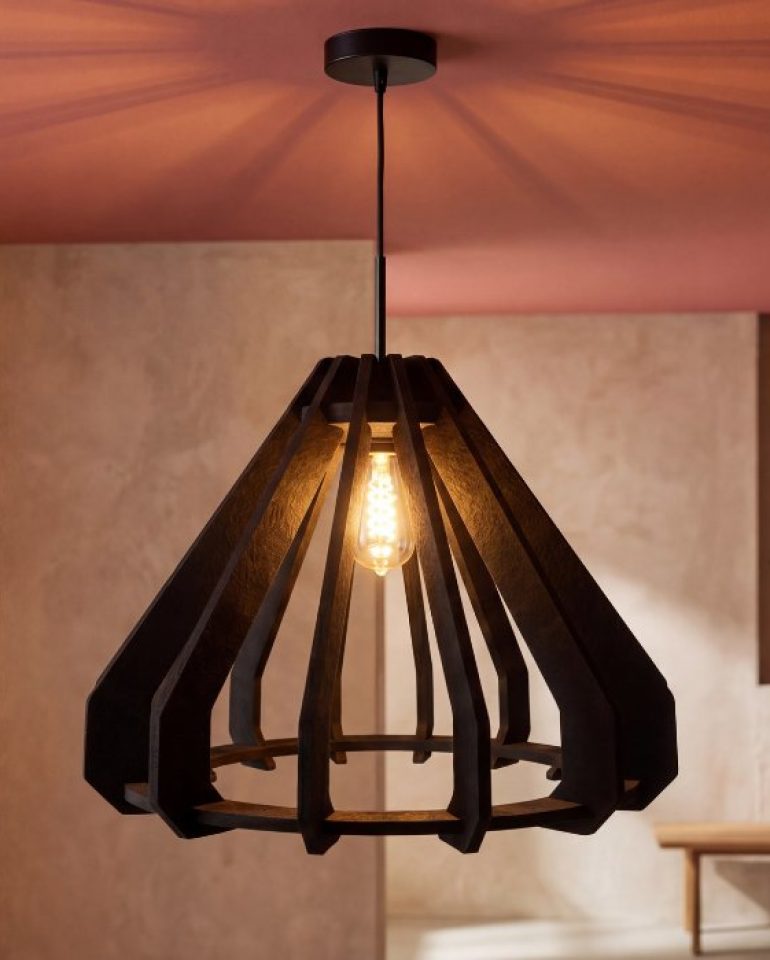 Hangende lamp van PET-vilt